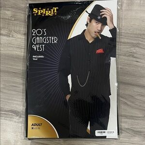 Spirit Halloween Black Pinstripe Gangster Vest